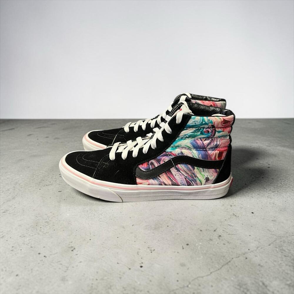 Vans Sk8-Hi Tie Dye High Top Sneakers Black Multi Women’s Size 9 EU 40